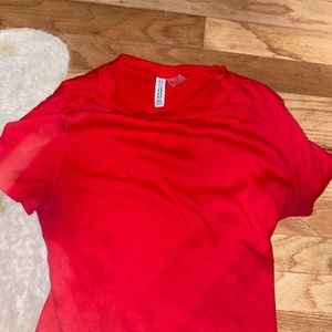 H&M red crop top